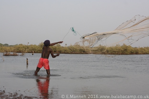 Fishing using the traditional method